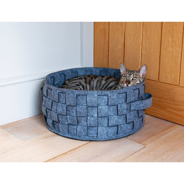 Rosewood Silver Felt & Fur Plaited (43cm x 43cm)