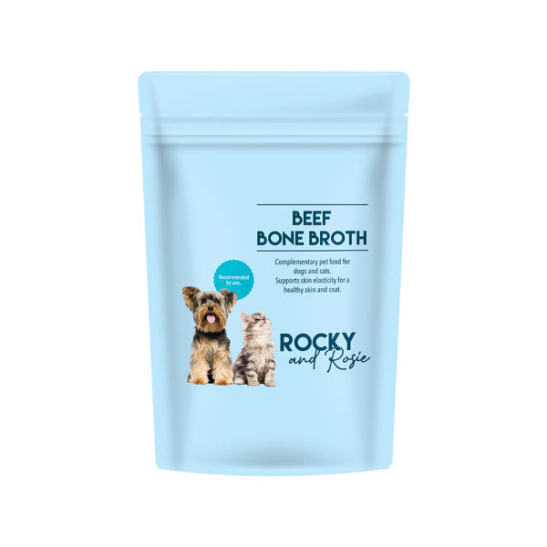 Rocky & Rosie Beef Bone Broth Powder for Dogs & Cats