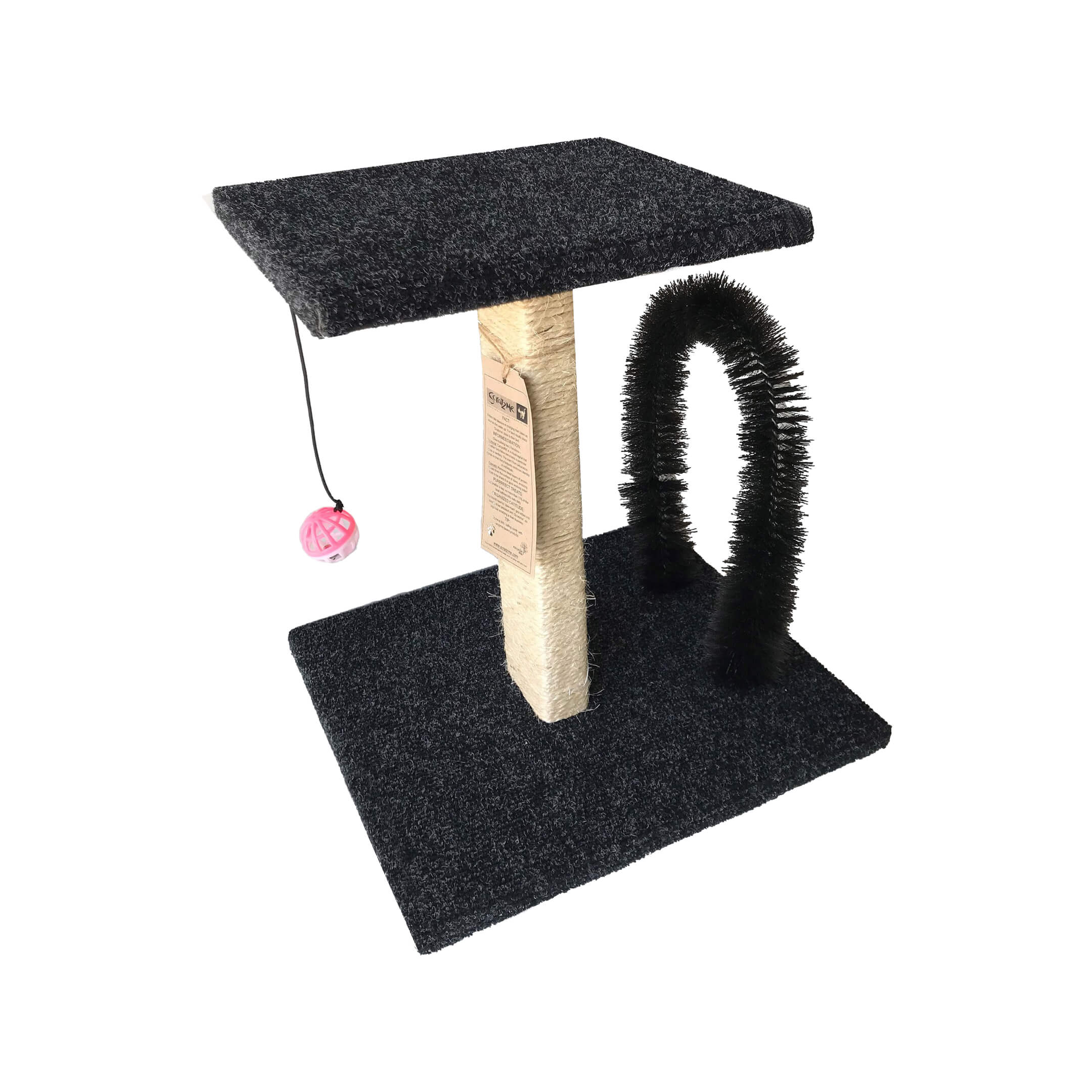 ScratzMe So Low with Brush Cat Tree