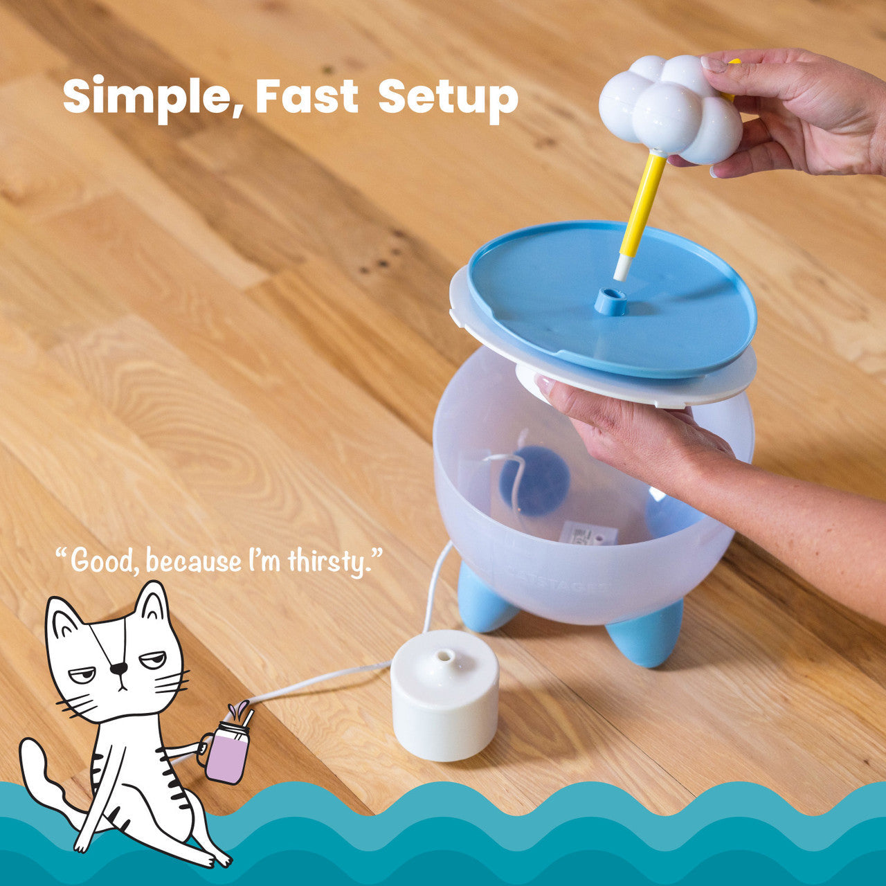 Catstages Purrfect Rain Cat Water Fountain