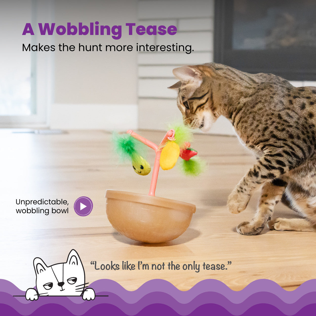 Catstages Hunt N' Wobble Fruit Bowl