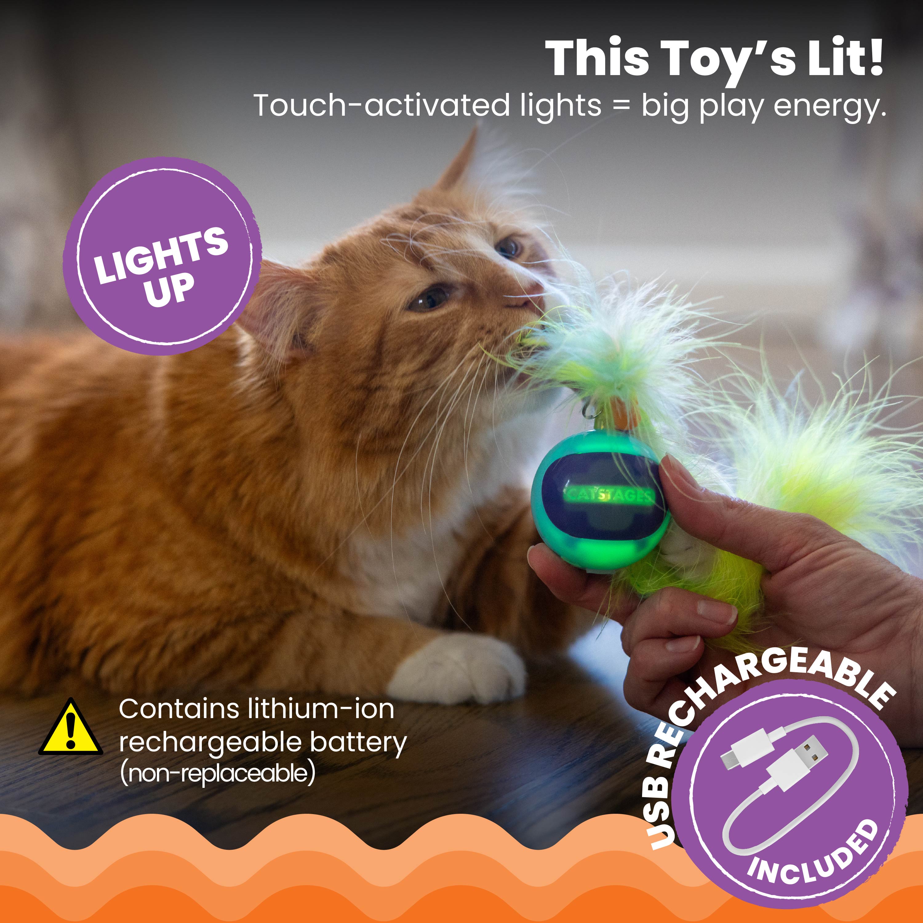 Catstages Roll & Chase Robot Toy