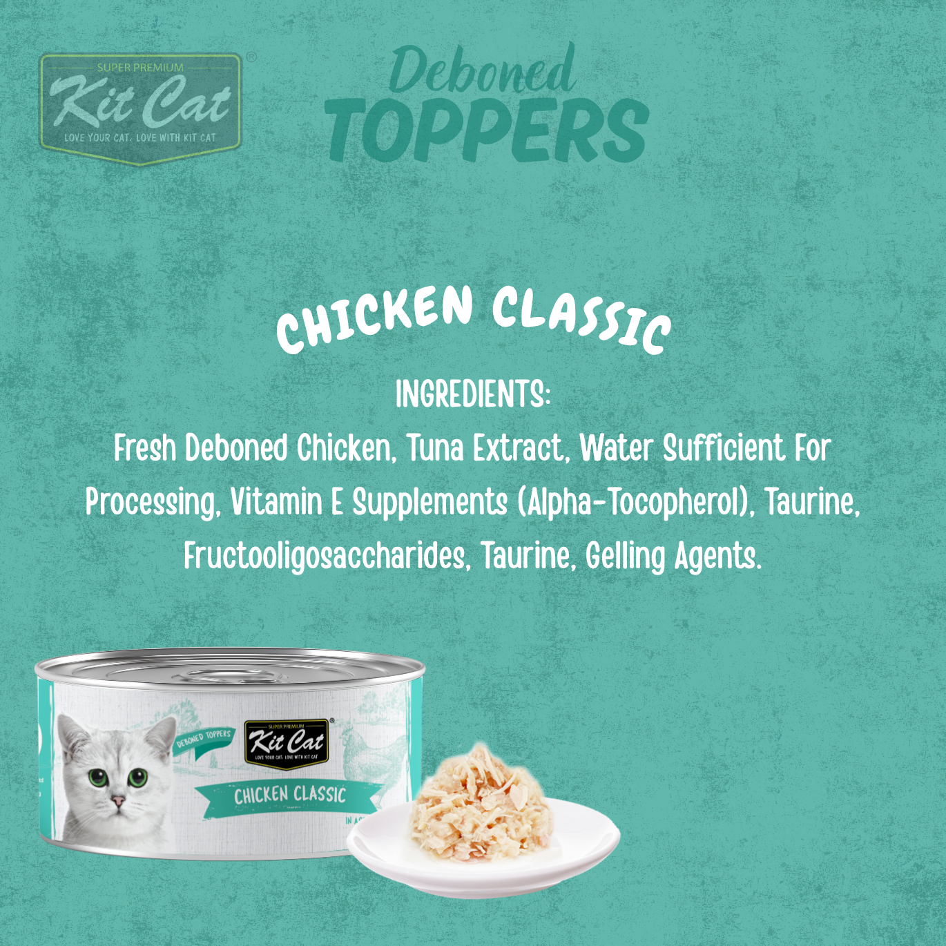 Kit Cat Deboned Toppers - Chicken Variants (80g)