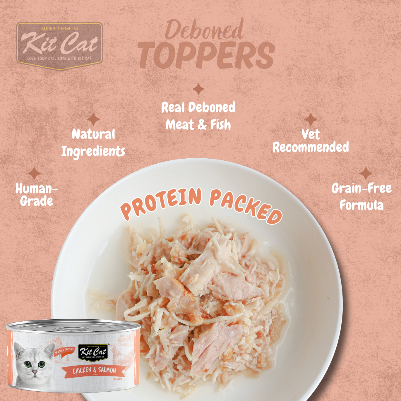 Kit Cat Deboned Toppers - Chicken Variants (80g)