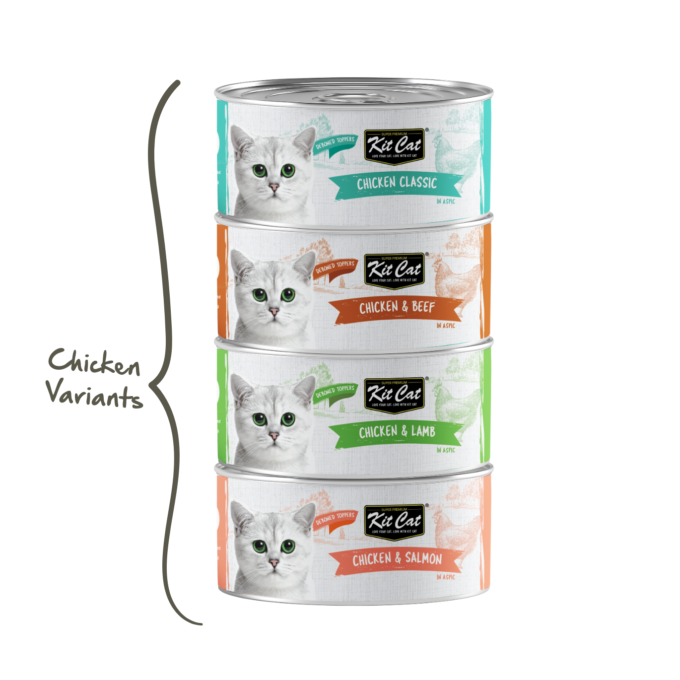Kit Cat Deboned Toppers - Chicken Variants (80g)