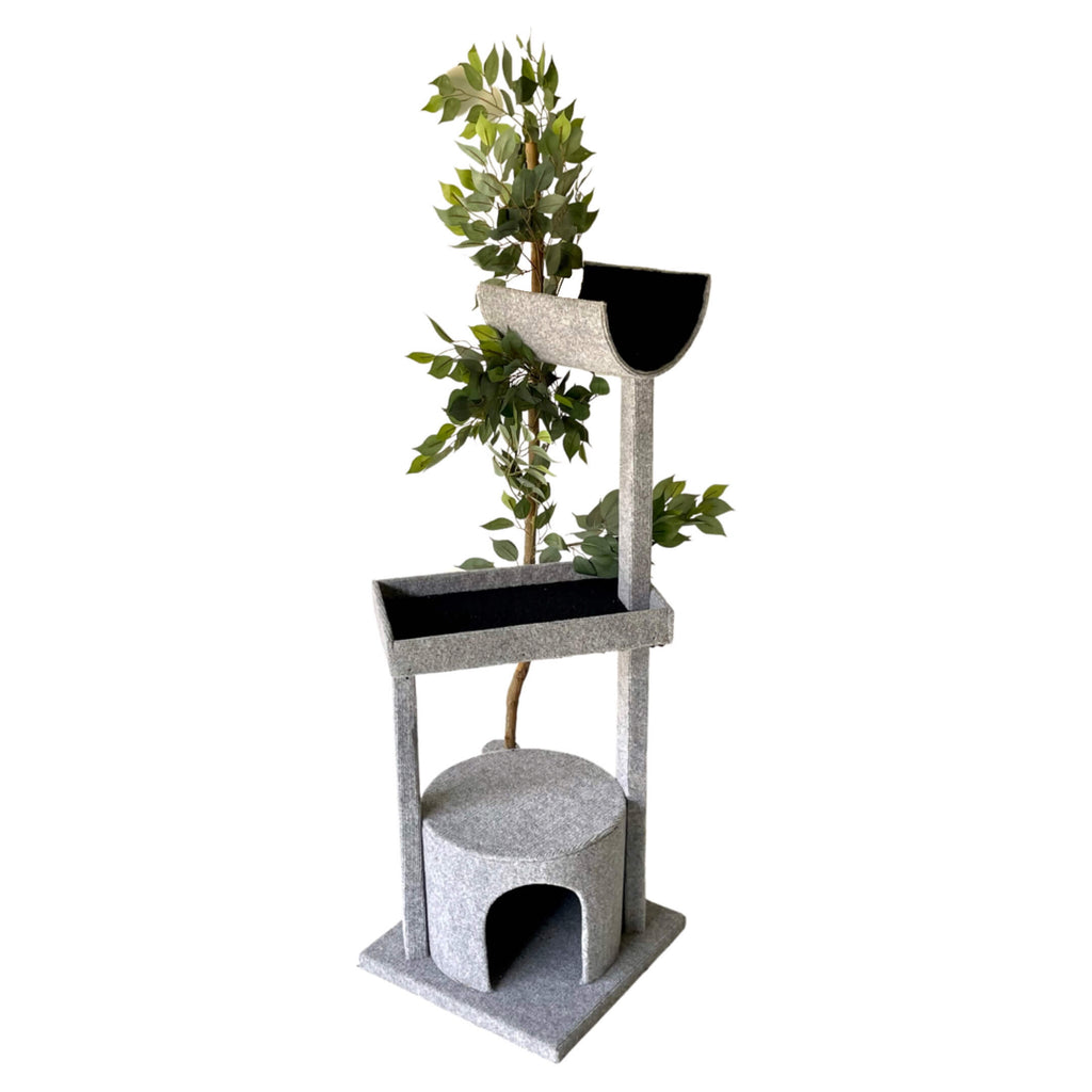 ScratzMe Tree House Cat Tree - angle