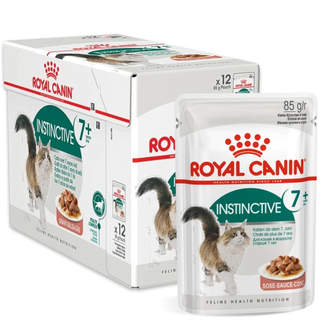 Royal Canin Instinctive 7+ Wet Cat Food, box of 12 x 85g pouches