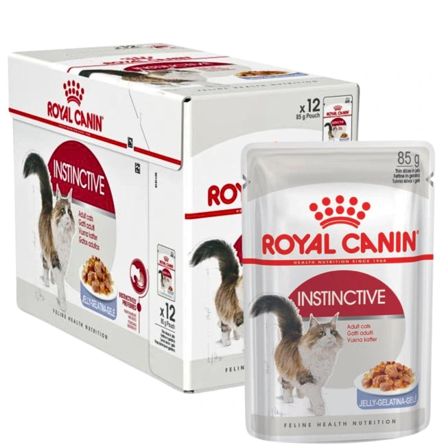 Royal Canin Instinctive in Jelly Adult Wet Cat Food, box of 12 x 85g pouches
