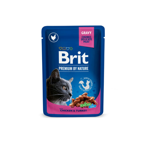 Brit Premium Cat Pouch with Chicken & Turkey