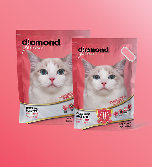 Diamond Feline Dust Off Cat Litter (Pink)