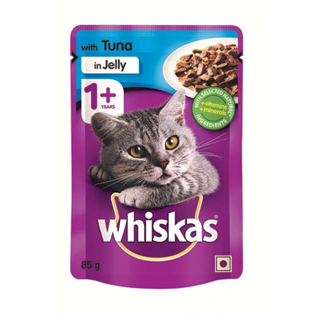 Whiskas Wet Adult Cat Food Tuna In Jelly 12x85g