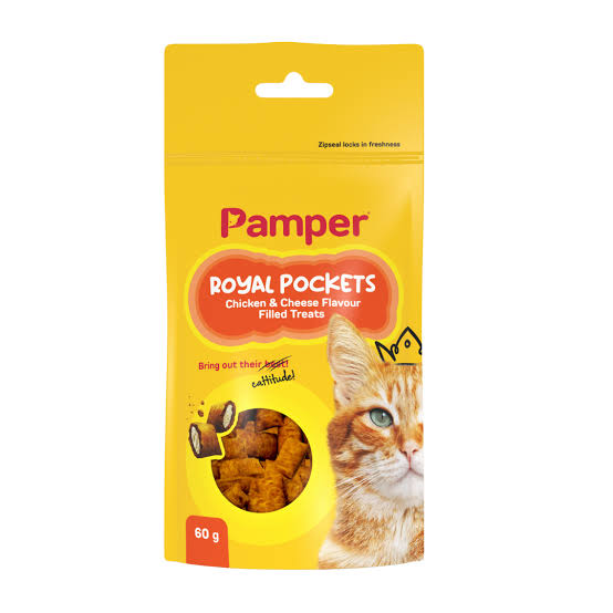 Pamper Royal Pocket Treats Cheese & Chicken 60g