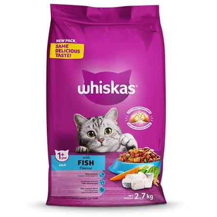 Whiskas Dry Adult Cat Food Fish 2.7kg