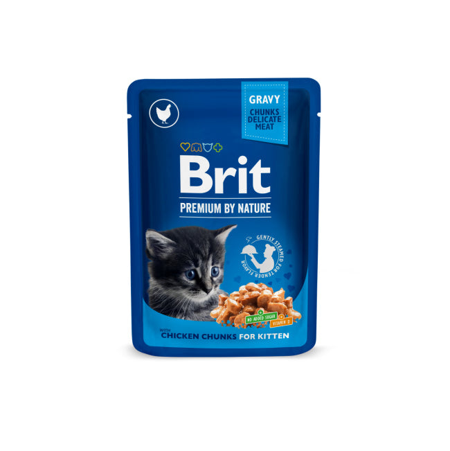 Brit Premium Cat Pouch Chicken Chunks for Kitten