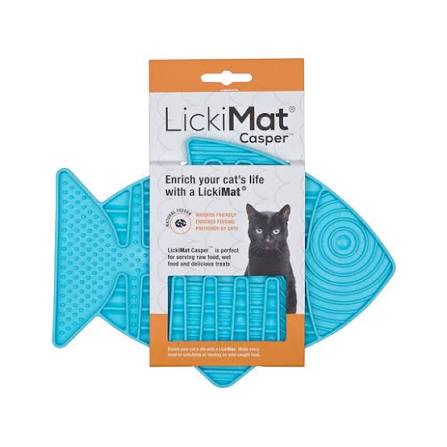 LickiMat Casper Cat Fish-Shaped Slow Feeder & Enrichment Mat