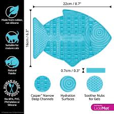 LickiMat Casper Cat Fish-Shaped Slow Feeder & Enrichment Mat