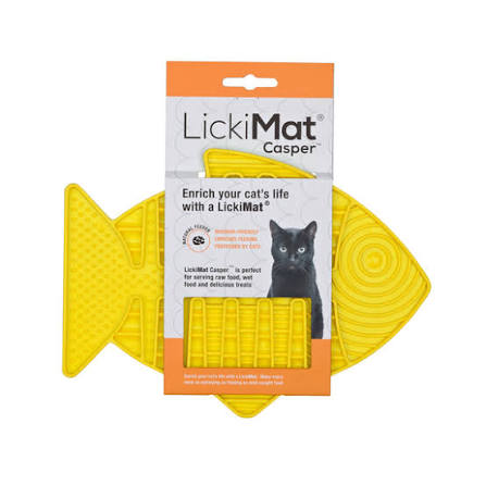LickiMat Casper Cat Fish-Shaped Slow Feeder & Enrichment Mat