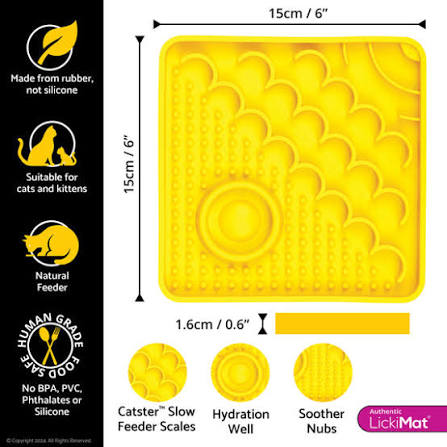 LickiMat Catster Cat Slow Feeder & Enrichment Mat
