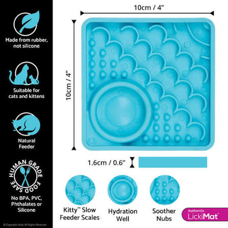 LickiMat Kitty Cat Slow Feeder & Enrichment Mat for Kittens