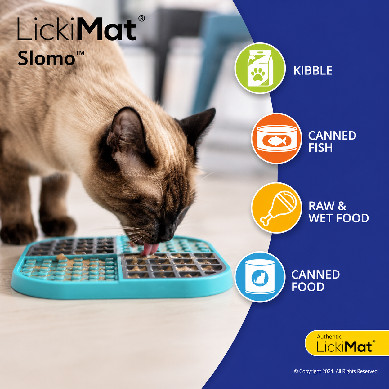 LickiMat Slomo Cat Slow Feeder & Enrichment Mat