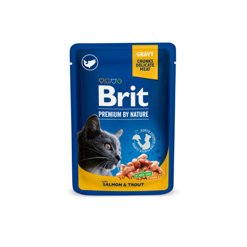 Brit Premium Cat Pouch with Salmon & Trout